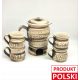 Mugs and sets for mulled wine Mulled wine set for 4 people, stoneware, handicraft