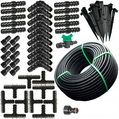  SET with 63 ELEMENTS drip line garden hose IRRIGATION 100M SET3 + 100