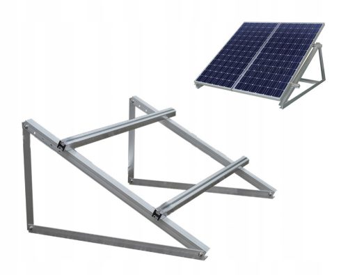 MOUNTING SYSTEM FOR 2 PV MODULES VERTICALLY ON 35 DEGREE TRIANGLES.