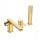 Invena GLAMOUR single-lever bathtub faucet, gold