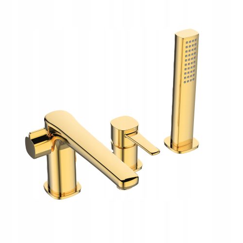 Invena GLAMOUR single-lever bathtub faucet, gold