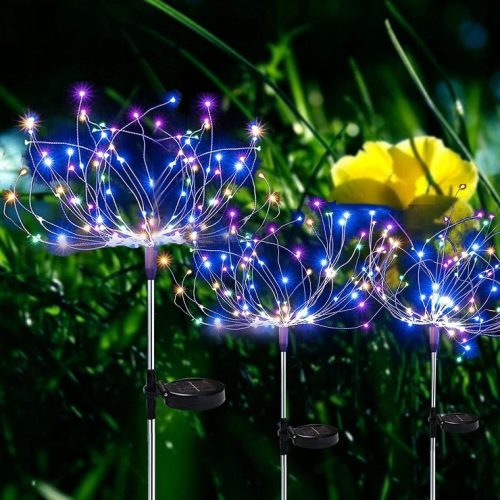  2X SOLAR LAMP GARDEN DECORATION DANDELERS 90 LED