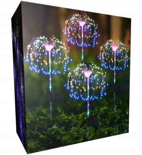  SOLAR LED LAMP Tree Dandelion Fireworks 4 pcs