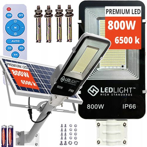  LED street light 600 W 80000 lm solar powered