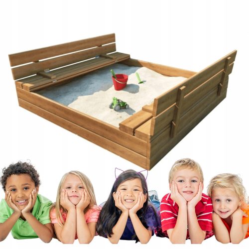 Sandpits for children Impregnated sandpit with benches