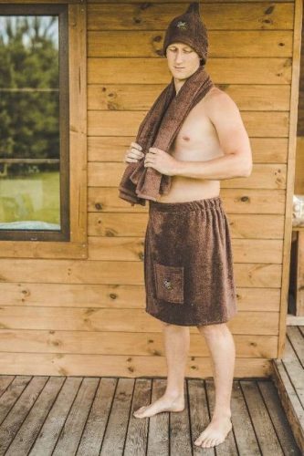 Saunas and Accessories Men's Sauna Suit: KILT + HAT + TOWEL – RUDAS