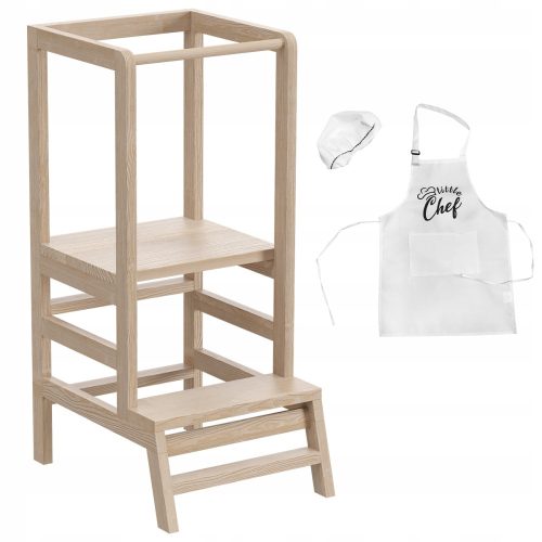  KITCHEN ASSISTANT CHILDREN'S STAND, SOLID WOOD