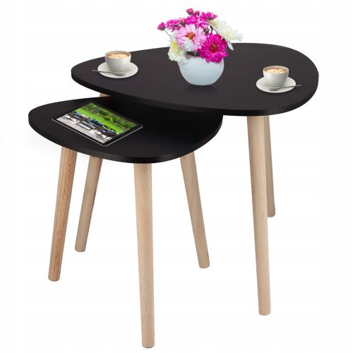  Jumi coffee table oval tables 54 x 54 x 45 cm white