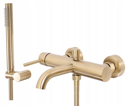 Rea Lungo single-lever wall-mounted bathtub faucet, gold