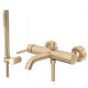 Rea Lungo single-lever wall-mounted bathtub faucet, gold