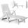 Sun loungers and garden and terrace Casaria deck chair, white plastic