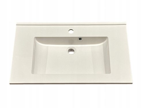 Rectangular Ideal.X washbasin recessed into the worktop