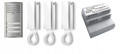 Elfon KDO-3 intercom, set of 3, family, 3x Uniphone + 4 other products