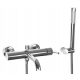 Rea Lungo single-lever wall-mounted bath and shower mixer, chrome