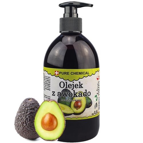  AVOCADO OIL, UNREFINED, COLD PRESSED, NATURAL + DISPENSER 0.5 l 500 ml