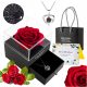 Valentine's Day Gift Eternal Rose in Glass Necklace for the Flower Lady