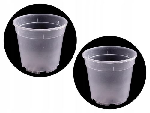  Flowerpot 100P 21 cm x 21 x 19 cm Diameter 21 cm Plastic transparent