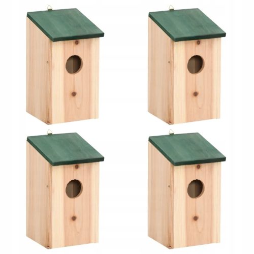  vidaXL Birdhouses 4 pieces made of wood 12x12x22cm