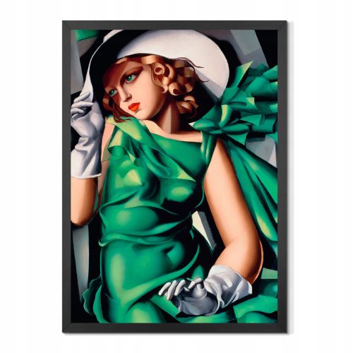 Prints without & with frame. Tamara Łempicka, Poster Girl with Gloves, Frame, Frame, 70 × 50 cm