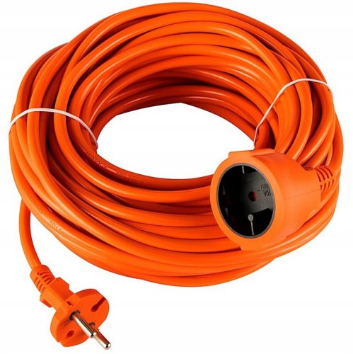 Kraft&Dele garden extension cable 50 m, 1 pc. sockets, orange