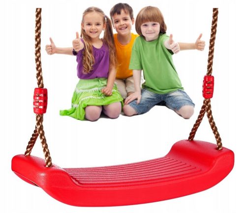 Plastic swing board for the playground – red