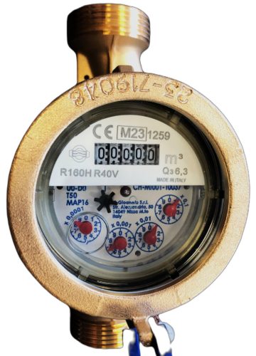 Water meter DN25 L-160 6.3m3/h 1" R160 Class C leg. 2024!