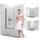 One-piece bathtub partition SEVANTE 80 x 140 cm, transparent