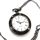  Roman numeral pocket watch, compass - retro style - black