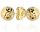 GOLD DIAMOND EARRINGS BALLS BALLS STUD SCREWS 333 4 MM ENGRAVING
