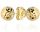  GOLD DIAMOND EARRINGS CUT BALLS BALLS STUD SCREWS 585 4 MM