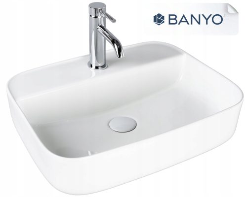 Bevisa Nave rectangular countertop washbasin