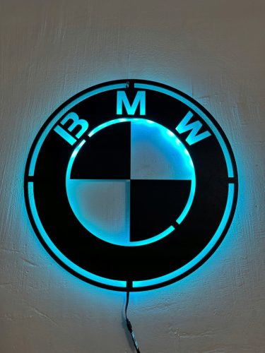 Images au mur Logo BMW Image LED en bois LAMPE DE NUIT