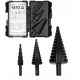 YATO SET HSS4241 CONICAL STEP DRILLS FOR METAL, 3 PIECES. 4-38mm