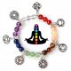  Chakra Bracelet Natural Stones with Charms Colorful