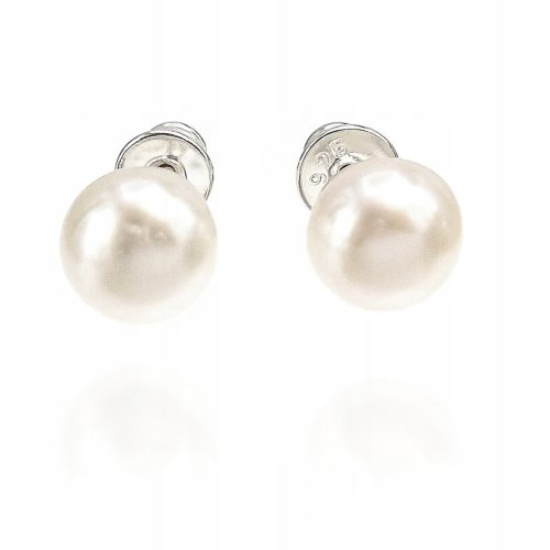  Real Pearls White Silver Elegant Earrings