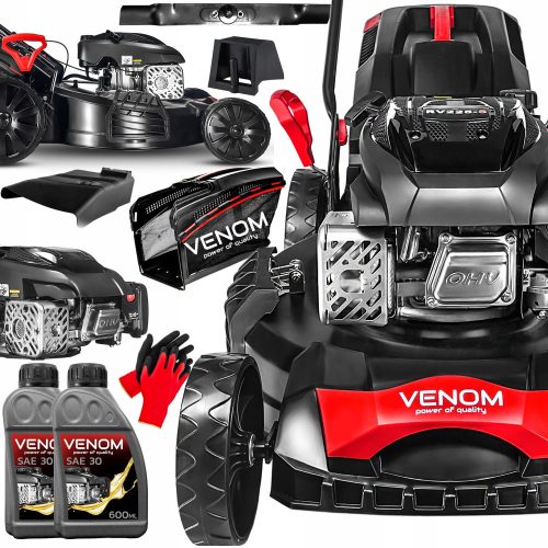  Venom LMS56-224 II 62L petrol lawn mower with basket + 2 more products