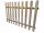 2× wooden picket fence 180x120cm, straight garden, impregnated