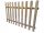 2× wooden picket fence 180x120cm, straight garden, impregnated