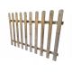 2× wooden picket fence 180x120cm, straight garden, impregnated