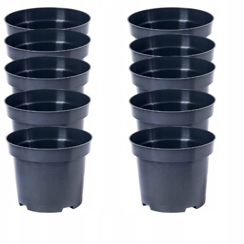 Flowerpot DonKwiat 22.5 cm x 17.5 x 18 cm Diameter 22.5 cm Plastic black