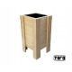  Flowerpot by TORO 34 cm x 34 x 55 cm natural wood