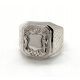  Silver heraldic signet ring for engraving 0.925
