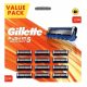  Original cartridges for Gillette Fusion 5 Sport razor, 12 pieces, bulk pack