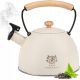 Kettles and teapots Traditional steel kettle Karl Hausmann 2.5 l, cream, brown and beige tones