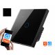 SWITCH GLASS WIFI LIGHT SWITCH BLACK SINGLE TUYA SMART FI60