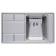 Kuchinox Buenos single-bowl sink in grey steel tones