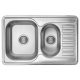 Kuchinox Junak one-and-a-half bowl sink, stainless steel