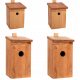Boxes (houses) and birdhouses Set of 4 nesting boxes Type A Type B Tit Starling made of wood PL nesting boxes