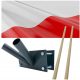  POLISH FLAG + BALCONY FLAG HOLDER DOUBLE ANTHRACITE BALCONY SET