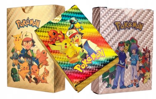  POKEMON PIKACHU CARDS 3in1 165 PIECE GIFT SET GOLD BLACK RAINBOW